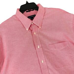Lands End Original Oxford Business Casual Shirt Short Sleeve Button Down 18 Mens